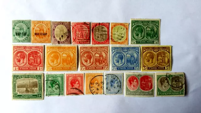 commonwealth stamps, st. kitts nevis