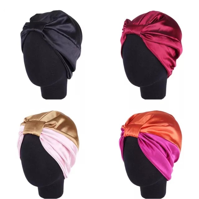 Cap Headband Bonnet Cover Elastic Sleep Hair Bathing Head Silk Turban Hats