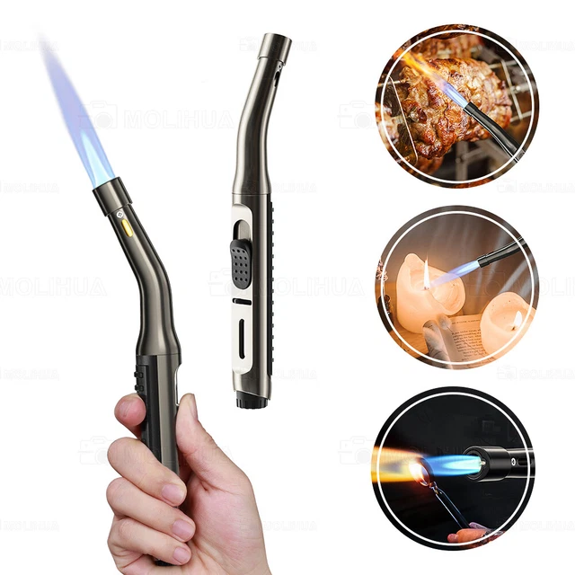 Sturmfeuerzeug Mit Jet-Flamme - Blaue Flamme Bis 1300°C, Gasnachfüllbar