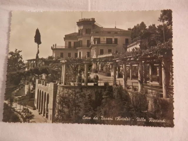 Vecchia foto cartolina d epoca di Cava dei Tirreni Villa Ricciardi casa giardini