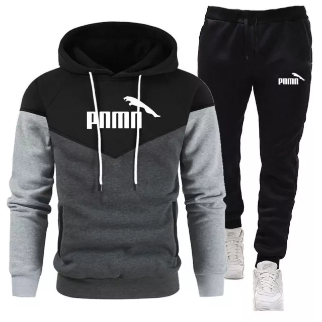 Mens Tracksuit Hoodie Sets Sweatshirt Pants Bottoms Sport Set Jogging 2Pcs *// 3