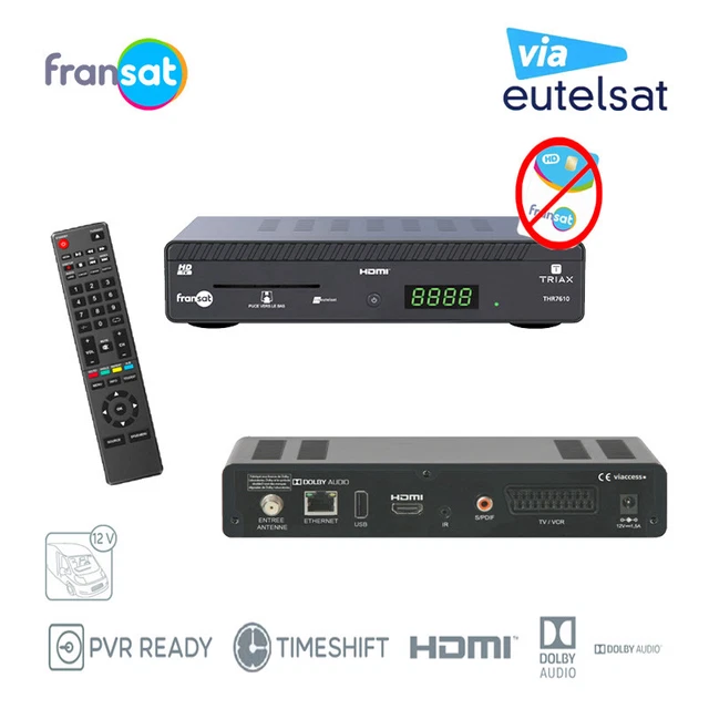 PACK 2 x Récptur TV Satllit HD + Cart Fransat PC7 (Satllit utlsat) au millur prix