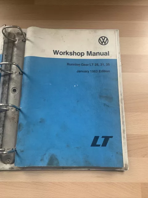 VW LT Workshop Manual/Running Gear/ Maintenance 3 Manuals 3