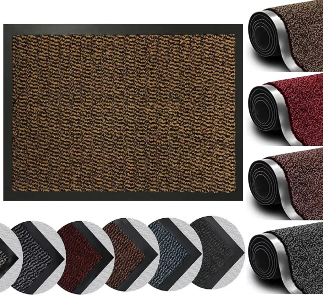 Large Heavy Duty Non Slip Barrier Door Mat Rubber Mats Floor Rug Kitchen Hallway