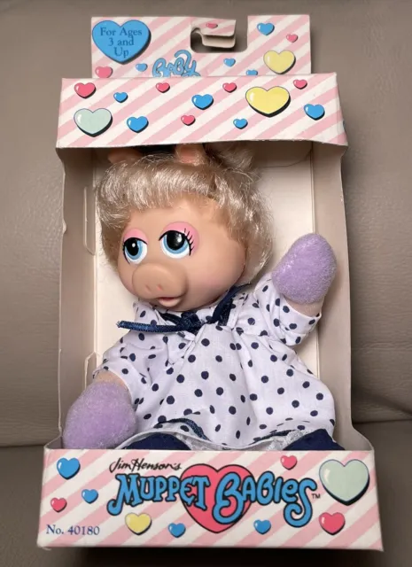 Vintage Jim Henson Muppet Babies Miss Piggy Doll Toy Direct Connect 1990