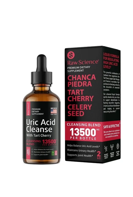 Uric Acid Drops Chanca Piedra, Tart Cherry Extract, Celery Seed, Dandelion 2 oz