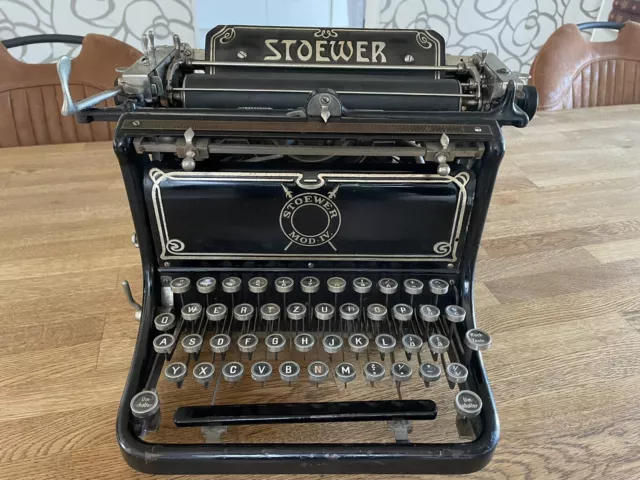 uralte Seltene Stoewer 4  Schreibmaschine Typewriter