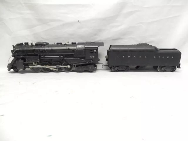 Prewar Lionel 224E Steam Loco & 2224W Die Cast Tender, C-7 Ex, Runs Fine, No Rsv