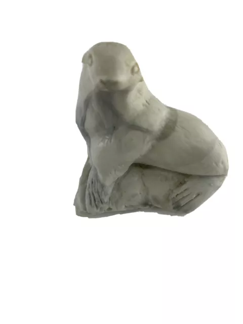 Pearlite Marblecraft Figurine of a Seal Carved