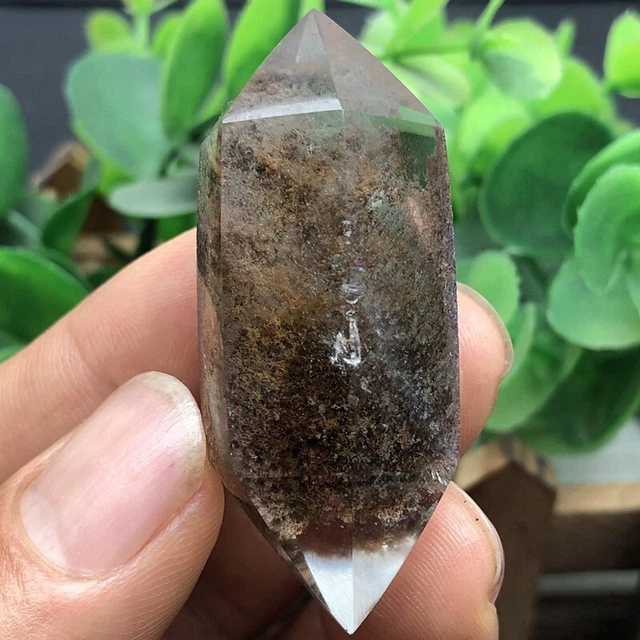 Natural Beautiful Hyaline Red Phantom Ghost Garden Quartz gem tip Crystal 29.7g 11