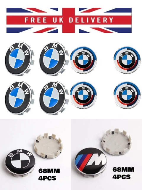 SET4 BMW WHEEL Centre Caps 68mm 56mm For Most 1 3 5 7 Series X5 X6 M3 ...
