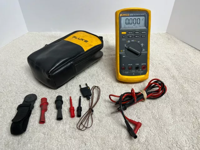 Fluke 87V True RMS Multimeter with Fluke Leads, Clips and Pouch