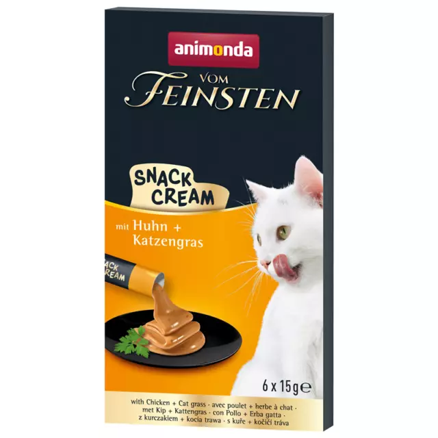 Animonda vom Feinsten Snack-Cream mit Huhn & Katzengras 66 x 15g (46,36€/kg)