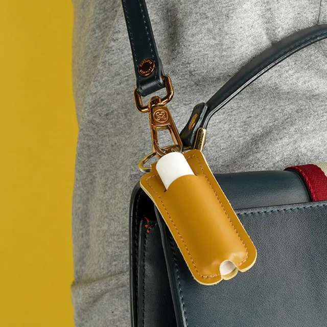 Leather U Disk Pouch Key Ring Holder USB Flash Drive Storage Bag PendaAW