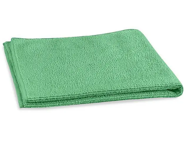 Uline Microfiber General Purpose Towels - Green 16"x16" - 12 Towels Per Pack