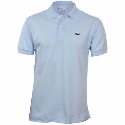Lacoste Pour Homme Sz 8 bleu clair maille à manches courtes Golf Polo Shirt 