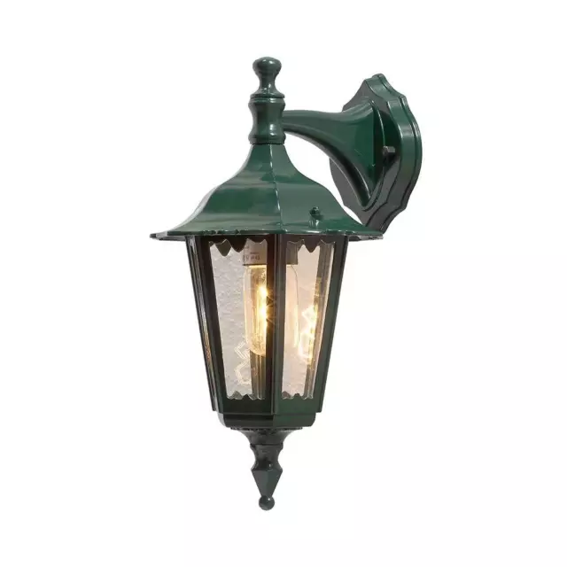 Konstsmide 7231-600 Firenze Lámpara Exterior de Pared Verde Clara Cristal