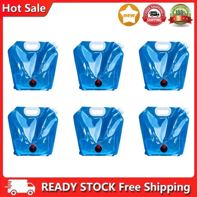 Camping Folding Water Bag No Leakage Water Container with Faucet Pouch (5L)