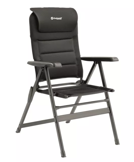 Outwell Kenai Adjustable Folding Camping Caravan Motorhome Chair (Black)
