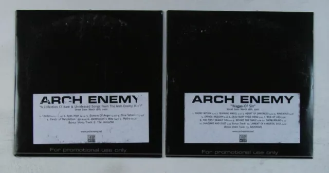 Arch Enemy Wages Of Sin /  Rare & Unreleased GER 2x Advance Cardcover CD 2002