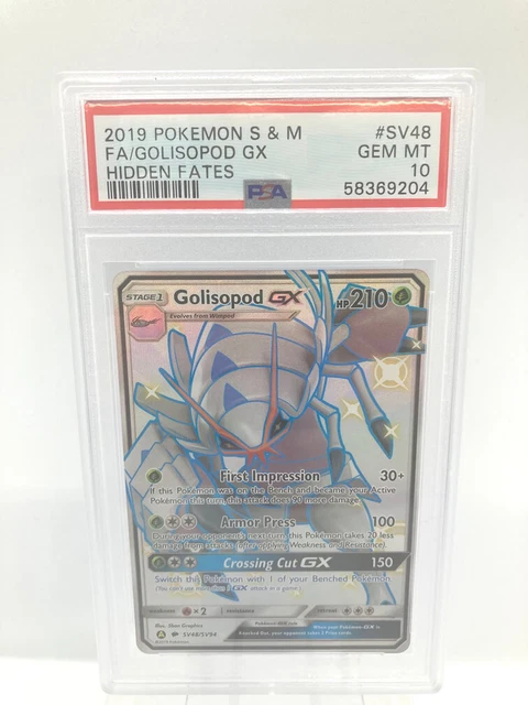 Golisopod GX SV48/SV94 PSA 10 Edelsteine neuwertig bewertet Pokémonkarte