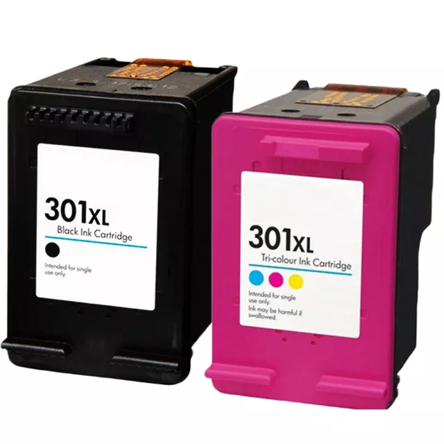 2 Ink Cartridge 301XL Black and Colour for For HP Deskjet 2540 & Envy 5530