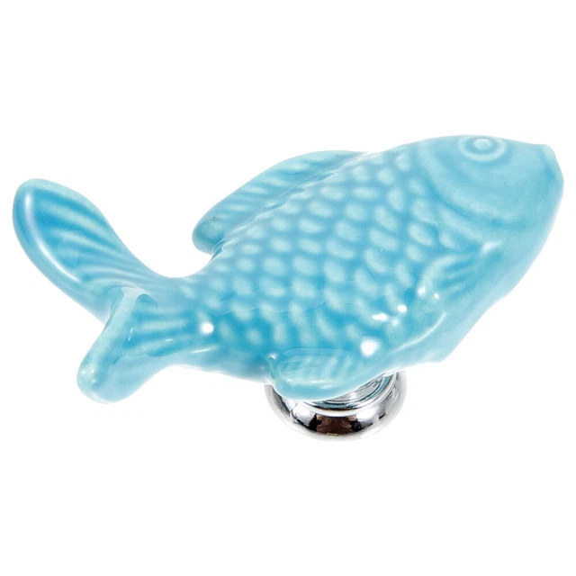 dresser drawer handles Dresser Knob Fish Shape Cupboard Pull Modern Cabinet