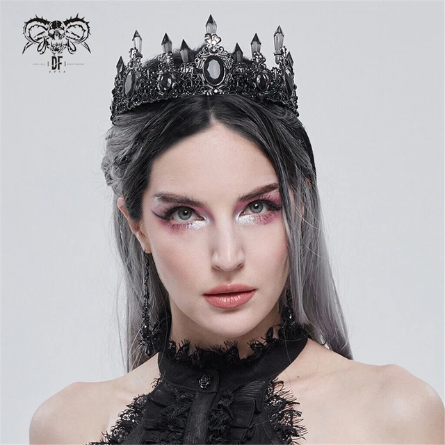 Diavolo Moda Misteriosa ed Elegante Pietra Cristallo Oscurità Donna Corona Gotica