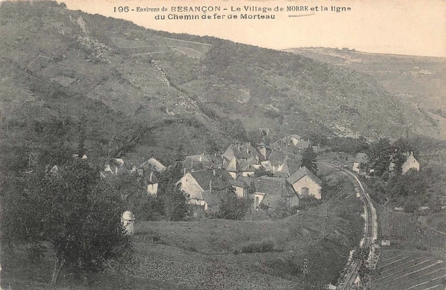 Environs de BESANCON - Village de MORRE et la ligne du Chemin de Fer de Morteau