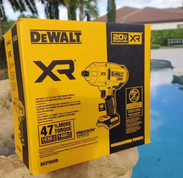 DEWALT DCF900B 20V 1/2 INCH  IMPACT WRENCH  BRUSHLESS WITH HOGS RING 2024 New