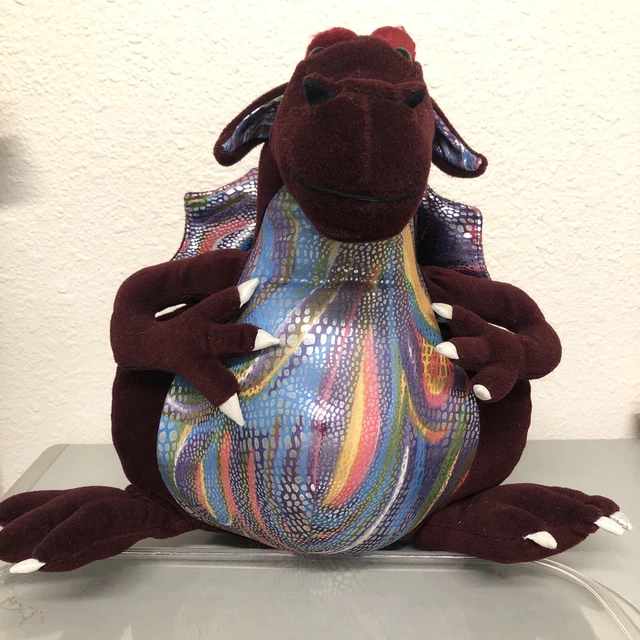 SUGAR LOAF PURPLE Dragon Plush Stuffed Animal Toy 12” Burgundy Maroon