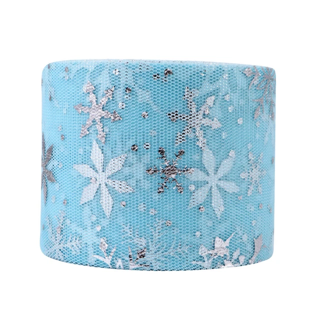 2 Sets Schneeflocke Tutu Band Winter Band Glitter Tüll Spool 12