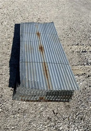 56 Sheets Barn Tin, Corrugated Metal Reclaimed Salvage, 5' Long 560 sq ft, A72