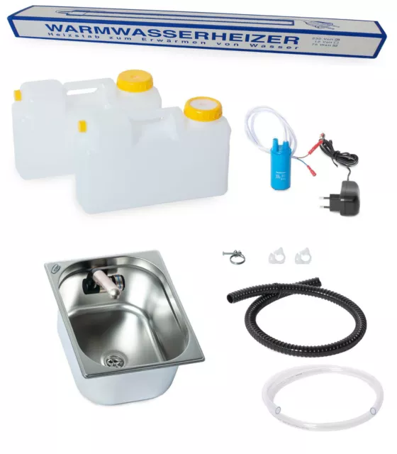 230V Warmwasser Miniküche Verkaufsstand Bausatz Spüle 325x265x150mm Camping womo