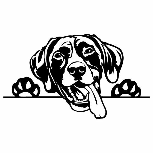 6" PEEKING GERMAN SHORTHAIRED POINTER Vinyl Decal Sticker Car Dog Puppy Pet