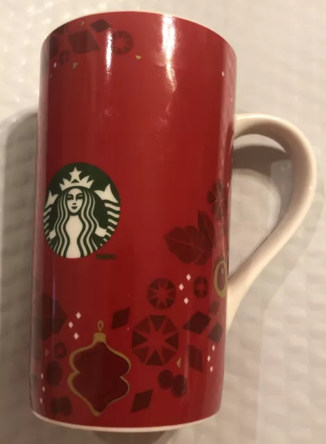 Retired 2013 Starbucks Logo Red Tall Ceramic Mug 16 oz Holiday Christmas