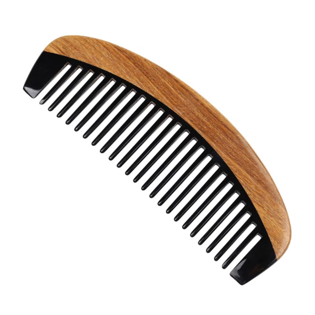 Horn Comb Teeth Wide Tooth Detangling Comb Anti-Static Horn Long Combs Natural