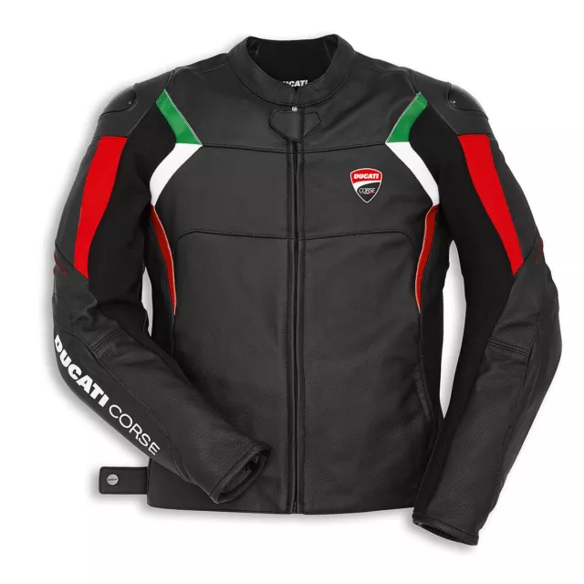New Ducati Corse C3 Motorcycle Motorbike Leather Biker Jacket For Men's