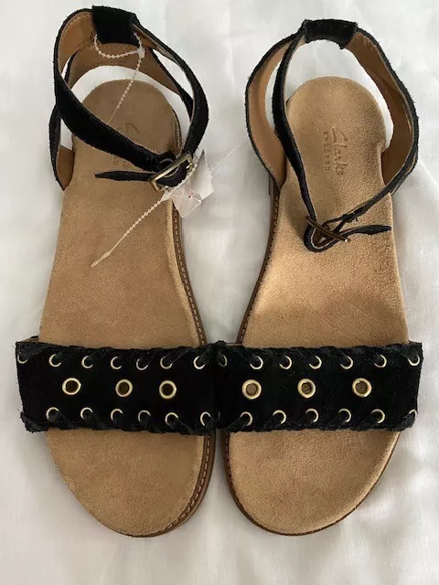 CLARKS CORSIO AMELIA Brown Suede Leather Ankle Strap Sandals Uk5.5D Rrp 50.00 28.00 PicClick UK