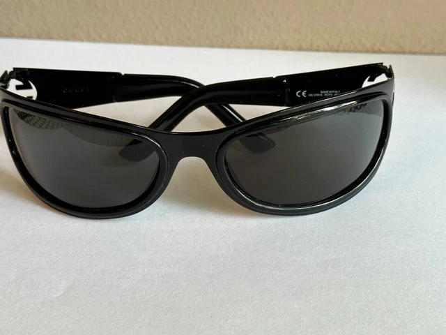 Vintage GUCCI Black GG2755/s - 66/20/105 - Men's Wrap Sunglasses Made in Italy