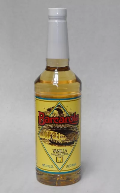 Gourmet Vanilla Syrup 32oz. Barcarola Coffee Drink and Italian Soda Flavor