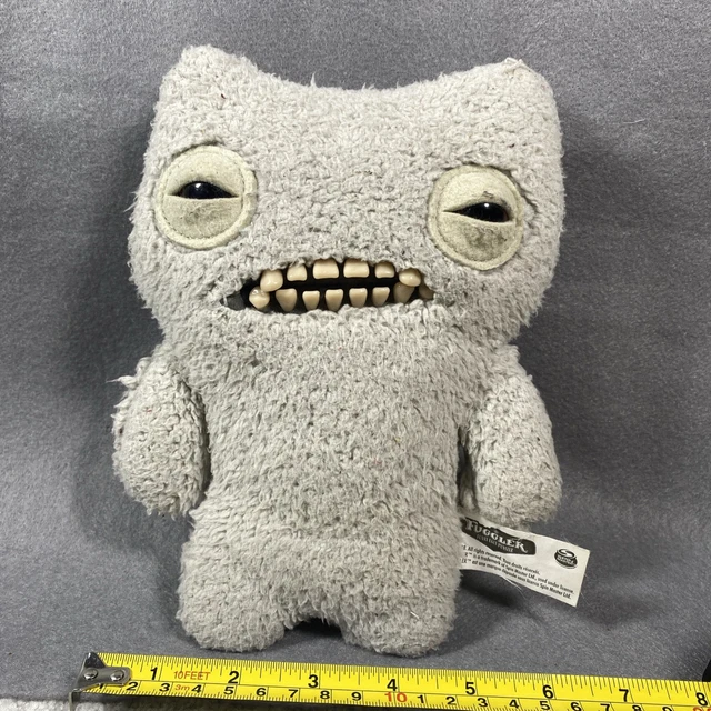 OFFICIAL FUGGLER GAPTOOTH McGoo Plush Monster Grey Silver Shaggy Fur ...