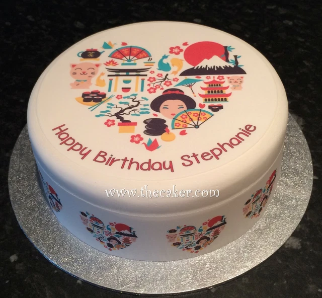 JAPAN, JAPANESE THEME precut Edible Cake Topper or Ribbon £5.45