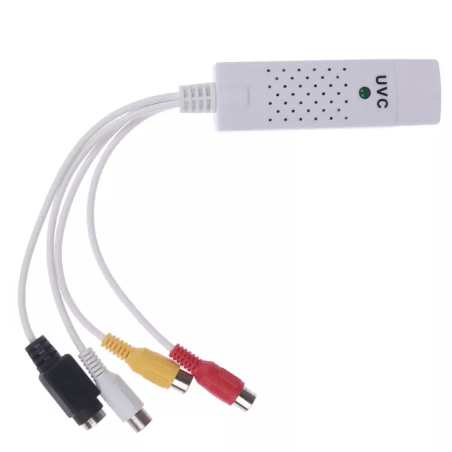 USB Video Audio Capture Card Adapter RCA Analog S-Video AV Input to Computer 7H