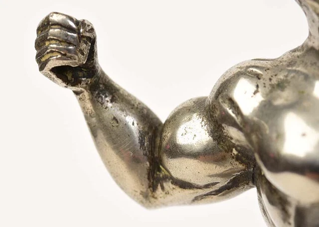 20th Century, Burmese Bronze Standing Bodybuilder 6