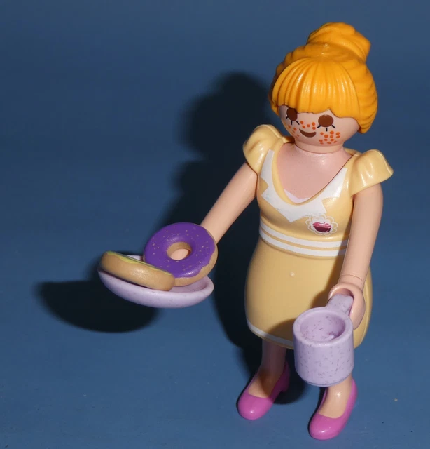 PLAYMOBIL DRESS UP Figure / Waitress / Mum Donuts ++ Series 18 Female