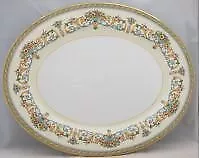 Aynsley, John Henley (Smooth,gold Trim,green Backstamp) 16" Oval Serving Platter