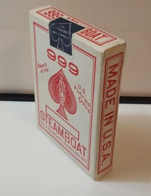 Vintage 999 STEAMBOAT Playing Cards Red Deck; U.S. Playing Card Company
