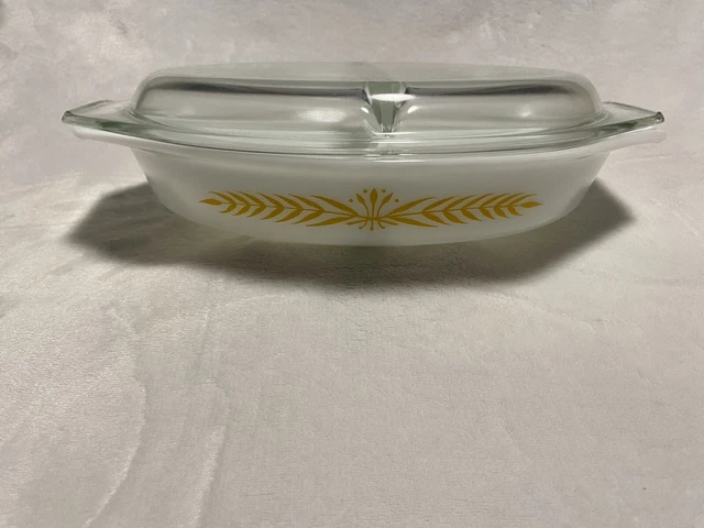 Pyrex Royal Wheat - Oval Divided Dish 1.5 Quart - Promotional