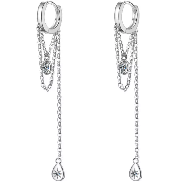 Rhinestone Tassel Earrings for Women Wedding Decoration-DI